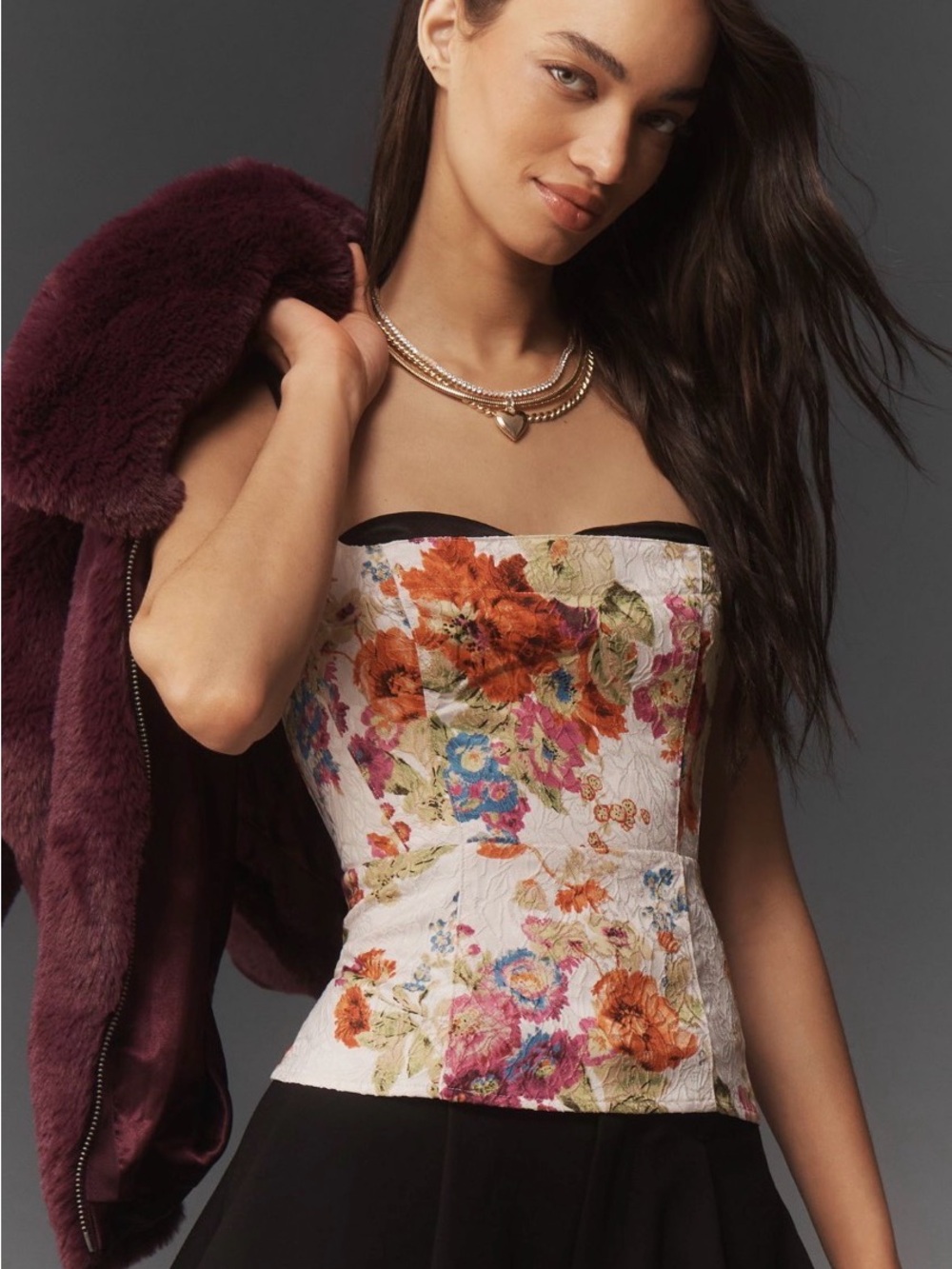 NEW Maeve Jacquard Peekaboo Tank Top